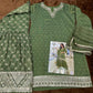 Aarshi Fashions Leaf Green Shimmer Silk Full Stitched Sharara Suits