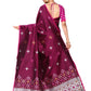 Vamika Weaving Banarasi Jacquard Maroon Kanjivaram Saree | Swadesiicart