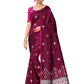Vamika Weaving Banarasi Jacquard Maroon Kanjivaram Saree | Swadesiicart