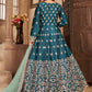 Myra Rama Art silk Embroidered Pant Style Anarkali Suit | Swadesiicart