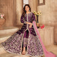 Myra Wine Art silk Embroidered Pant Style Anarkali Suit | Swadesiicart