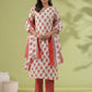 Janasya Regular Poly Cotton Cream Ethnic Motifs Notch Neck Set - Swadesiicart