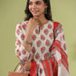 Janasya Regular Poly Cotton Cream Ethnic Motifs Notch Neck Set - Swadesiicart