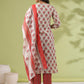 Janasya Regular Poly Cotton Cream Ethnic Motifs Notch Neck Set - Swadesiicart