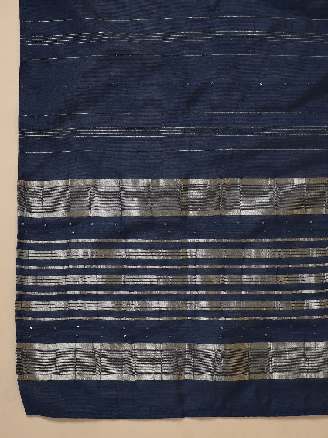 Janasya Straight Magics Slub Blue Embroidered Round Neck Kurta,Bottom & Dupatta | Swadesiicart