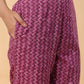 Janasya Regular Poly Cotton Purple Printed Shirt Collar Kurta,Bottom & Dupatta - Swadesiicart