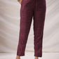 Janasya Regular Biscuit Slub Violet Abstract Tie-Up Neck Kurta,Bottom & Dupatta - Swadesiicart
