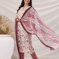 Janasya Straight Biscuit Slub Beige Floral Notch Neck Kurta,Bottom & Dupatta | Swadesiicart