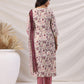Janasya Straight Biscuit Slub Beige Floral Notch Neck Kurta,Bottom & Dupatta | Swadesiicart