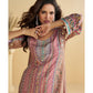 Aarshi Fashions Peach Heavy Crepe Digital Print Palazzo Suits