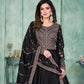 Anaita Black Embroidered Art Silk Anarkali Suit