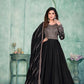 Anaita Black Embroidered Art Silk Anarkali Suit