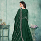 Anaita Green Embroidered Art Silk Anarkali Suit