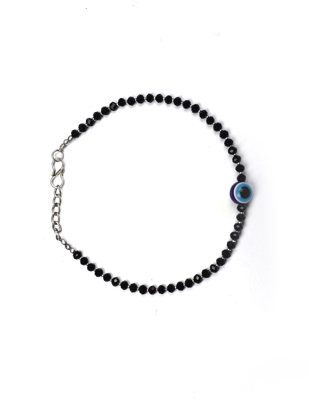 Priyaasi Women Black Beads Silver Plated Traditional Anklets - Limited Time Offer - Swadesiicart
