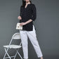 Antaran Black Pure Cotton Geometric Printed Tunic - Swadesiicart