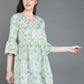 Antaran Green Pure Cotton Printed Tunic - Swadesiicart