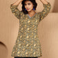 Antaran Green Pure Cotton Embroidered Tunic - Swadesiicart