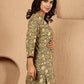 Antaran Green Pure Cotton Embroidered Tunic - Swadesiicart