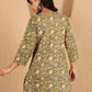 Antaran Green Pure Cotton Embroidered Tunic - Swadesiicart