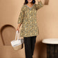 Antaran Green Pure Cotton Embroidered Tunic - Swadesiicart