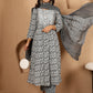 Antaran Blue Cotton Blend Embellished Kurta Pant & Dupatta Set - Swadesiicart