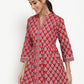 Antaran Maroon Pure Cotton Printed Tunic - Swadesiicart