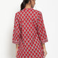 Antaran Maroon Pure Cotton Printed Tunic - Swadesiicart