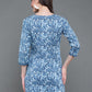 Antaran Blue Pure Cotton Printed Tunic - Swadesiicart