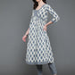 Antaran Beige Pure Cotton Embroidered Kurta Pant Set - Swadesiicart