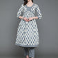 Antaran Beige Pure Cotton Embroidered Kurta Pant Set - Swadesiicart