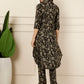 Antaran Black Pure Cotton Printed Co Ord Set - Swadesiicart