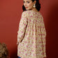 Antaran Peach Pure Cotton Printed Top - Swadesiicart