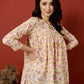 Antaran Peach Pure Cotton Printed Top - Swadesiicart