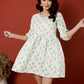 Antaran White Pure Cotton Printed Tunic - Swadesiicart