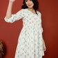 Antaran White Pure Cotton Printed Tunic - Swadesiicart