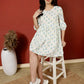Antaran White Pure Cotton Printed Tunic - Swadesiicart