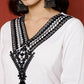Antaran White Cotton Embroidered Kurta Pant Set - Swadesiicart