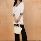 Antaran White Pure Cotton Embroidered Tunic - Swadesiicart