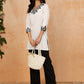 Antaran White Pure Cotton Embroidered Tunic - Swadesiicart