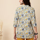 Antaran Blue Pure Cotton Printed Tunic - Swadesiicart