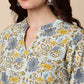 Antaran Blue Pure Cotton Printed Tunic - Swadesiicart