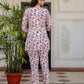 Antaran Off White Pure Cotton Floral Printed Co Ord Set - Swadesiicart