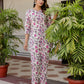 Antaran Off White Pure Cotton Floral Printed Co Ord Set - Swadesiicart