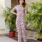 Antaran Off White Pure Cotton Floral Printed Co Ord Set - Swadesiicart