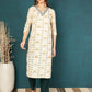 Antaran Off White Pure Cotton Embellished Kurta - Swadesiicart