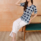 Antaran Blue Pure Cotton Printed Tunic - Swadesiicart