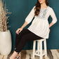 Antaran White Pure Cotton Embellished Tunic - Swadesiicart