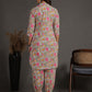Antaran Sky Blue Pure Cotton Floral Printed Co Ord Set - Swadesiicart
