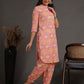 Antaran Peach Pure Cotton Printed Co Ord Set