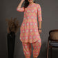 Antaran Peach Pure Cotton Printed Co Ord Set